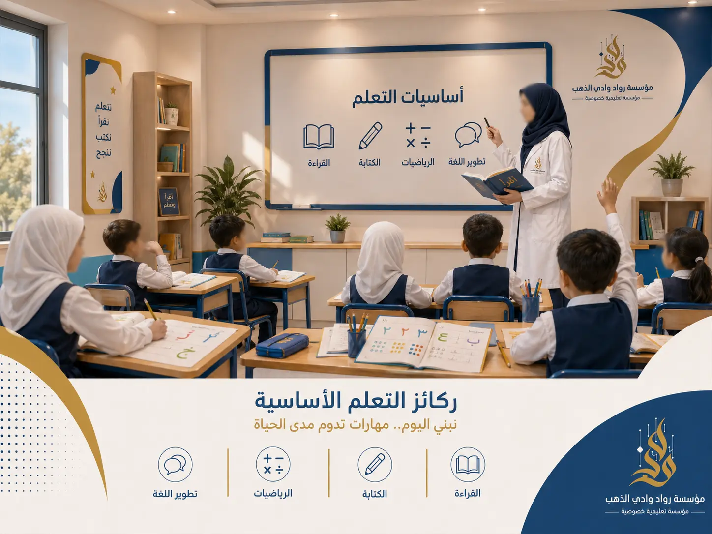 Premium illustration of the foundations of the primary program.