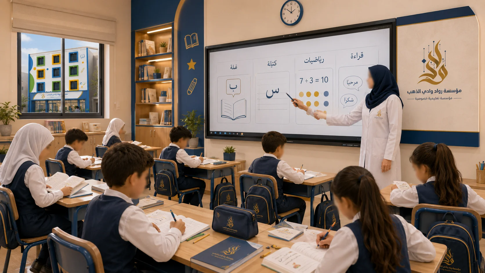Premium illustration of durable academic basics in primary school.