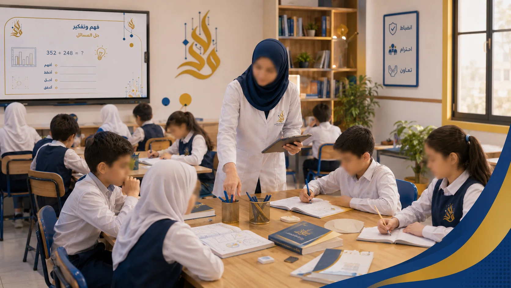 Premium illustration of method and understanding in primary education.